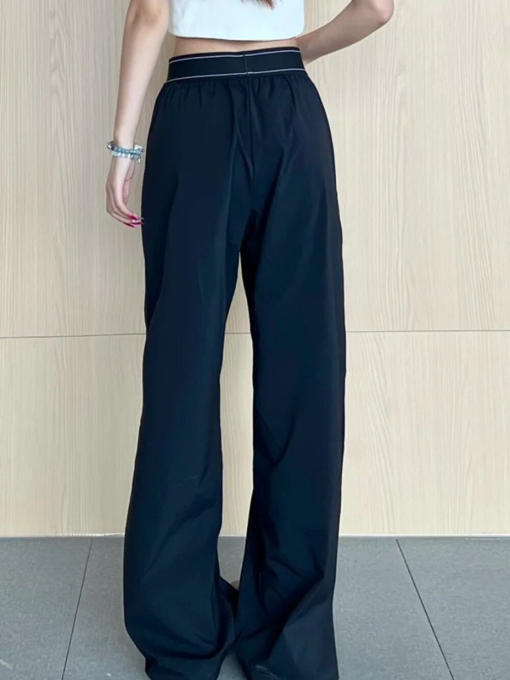 Alo Yoga Navy Blue Wide Leg Pants π Y2K Athleisure Leisure Office (Regular)π - Picture 8 of 8